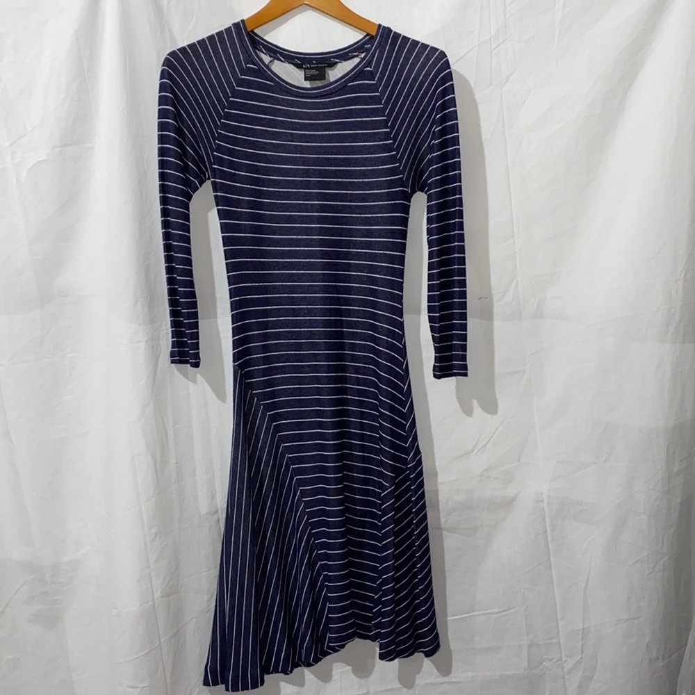 Armani Exchange Small Long sleeve dress. Gently worn.  Navy blue lined A line